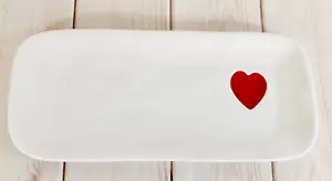 Williams Sonoma Valentine's Day Red Heart Platter - Picture 1 of 3