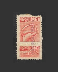 SE)MEXICO, FRAGMENT OF FISCAL STAMP 10C, WITH DISTRICT, USED - Picture 1 of 1