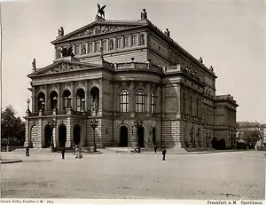 OPERHAUS, FRANKFURT, DEUTSCHLAND & ORIGINAL ca 1895 UNMONTIERTER KOLLOTYPIE DRUCK - Bild 1 von 1