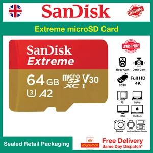 SanDisk Extreme 64GB microSDXC Card for Mobile Gaming, 170MB/s, Class 10 UHS-I - Picture 1 of 4
