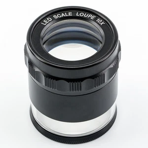 Lupa de medición de lupa escala KIMAG-10-LED, 10x con escala de 0,1 mm - Imagen 1 de 4