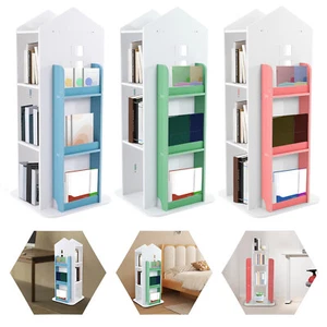 360° Rotating Bookshelf Children's Bookshelf Revolving Corner Bookshelf For Kids - Picture 1 of 60