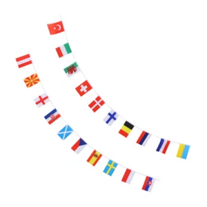 24 Nations Bunting Flag Bunting National Flag Banner Party National Flags - Picture 1 of 12
