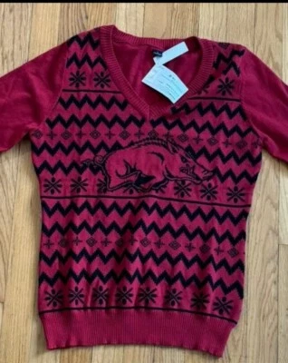 Suéter Arkansas Razorbacks Feo Navidad Para Mujer Talla Grande FOCO Foto 1 de 4