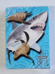 New Guy Harvey Great White Shark & Sea Lions Sealed Ocean Playing Card Deck - Foto 1 di 2
