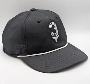 Adidas Tee Time 5 Panel Golf Hat Cap Mens Black White Snapback OSFM - Picture 1 of 5