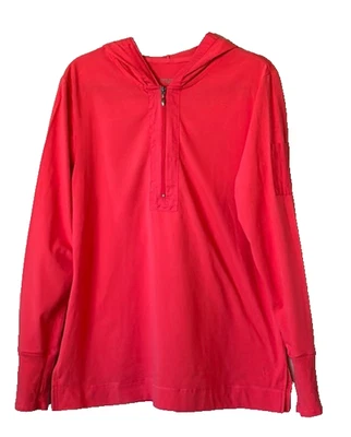 Sudadera con Capucha Danskin Now Coral XL 1/4 Cremallera Manga Larga Agujero para el Pulgar Top Foto 1 de 4