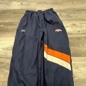 Reebok Denver Broncos Blue Boys XL Ankle Zip Windbreaker NFL Team Track Pants - Picture 1 of 13