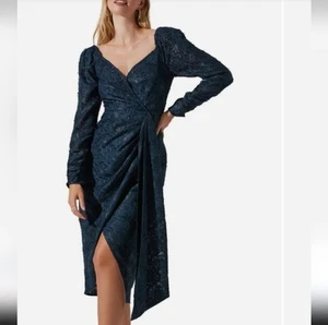 ASTR The Label Terese Floral Burnout Tie Waist Midi Dress Size XS - Picture 1 of 10