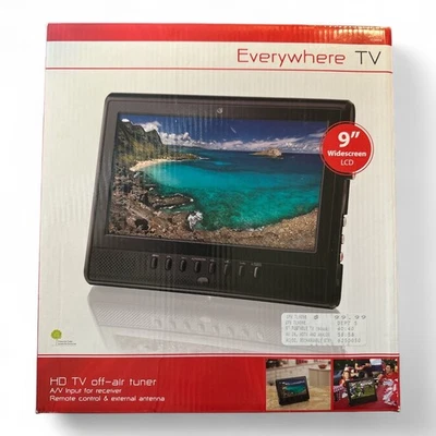 NIB Sealed GPX 9" Everywhere TV HD Off-Air Tuner Widescreen LCD & Remote - Image 1 of 4