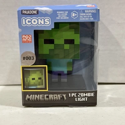 Ícones Paladone MojAng Studios Minecraft #003 zumbi LED luz noturna dano Pkg - Imagem 1 de 4