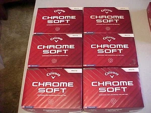 NEU 6 DUTZEND (72 GOLFBÄLLE) CALLAWAY CHROME SOFT WHITE, OHNE EXTRA LOGO, 2025 - Bild 1 von 7