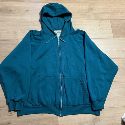 Vintage McGregor Hoodie Adult Mens XL Green Full Zip Thermal Lined 90s - Image 1 of 4