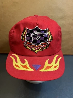 Винтажная бейсболка Tiger Shark Red Sharkwear Flames сделано в США - Изображение 1 из 4