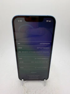 Apple iPhone 13 mini - Blue - 128GB - as-is for salvage/parts/disassembly - Picture 1 of 7