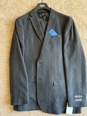 Vince Camuto Men's Slim-Fit Super Stretch Suit Jacket Grey Plaid 42L NWT $425 - Image 1 of 4