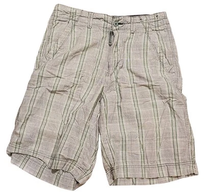 Bermudas para hombre Union Bay talla 32 cintura azul/verde/gris a cuadros con bolsillos Foto 1 de 4