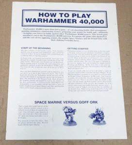 Original 1993 Base Set Spiel - How To Play Warhammer 40.000 40K Anleitung - Bild 1 von 8