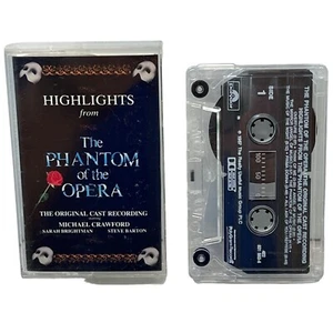 Highlights From The Phantom of the Opera Cassette Tape Original Cast Recording - Picture 1 of 4