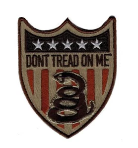 Gadsden Don't Tread On Me USA Schlangenschild Flagge US Haken Aufnäher (P385)  - Bild 1 von 1