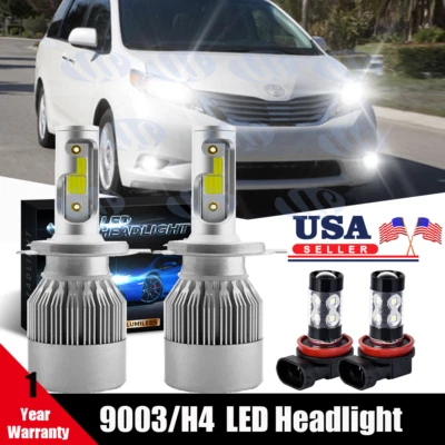 Kit combinado de bombillas antiniebla faros LED para Toyota Highlander 2008-2010 - H4+H11 Foto 1 de 4