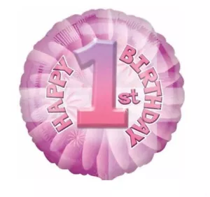 Girls 1st First Birthday Pink Cute Foil Balloon Party Decorations Age 1 #25895 - Picture 1 of 2