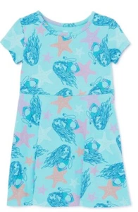 Girl’s Toddler Little Mermaid Skater Dress, Size 4T - Picture 1 of 4