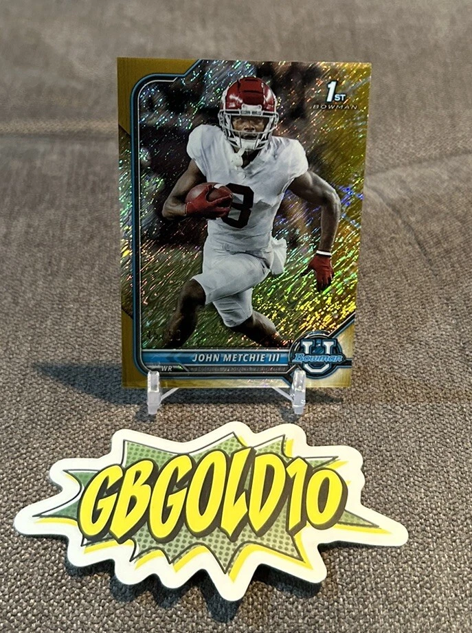 2021-22 Bowman University #47 John Metchie III Chrome Gold Shimmer #/50 - Image 1 of 3