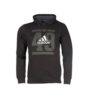 ADIDAS Herren Hoody Kapuzenpullover Graphic Sweatshirt Baumwolle schwarz S od. M