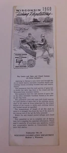 Regulaciones de pesca vintage de Wisconsin 1960 - Imagen 1 de 1