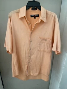 George & Martha 100% Cotton Mens large (L) short sleeve button down shirt - Picture 1 of 4
