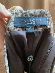 NWT $53.99 Talbots sz 20W Leopard Suit Skirt(Jacket Listed Separately) - Picture 1 of 5