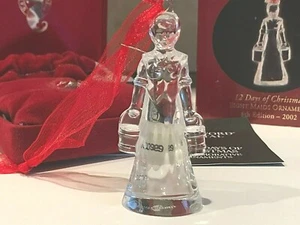 Waterford 2002 CRYSTAL 12 DAYS EIGHT 8 MAIDS A ~ MILKING ORNAMENT MIB DATED - Picture 1 of 11
