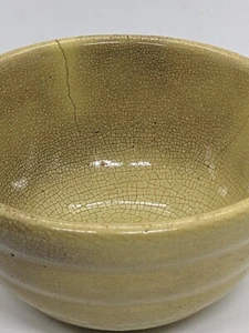 Ciotola gialla Crackle Glaze 7" gres alveare ciotola miscelazione arte popolare ceramica - Foto 1 di 17