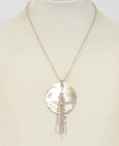 Collar de perlas de ley de abulón con concha natural Estate, pendientes a juego - Imagen 1 de 15