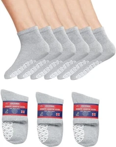 Wholesale Mens Ankle Gripper Non Skid Diabetic Socks Non Binding Loose Fit Top - Picture 1 of 23