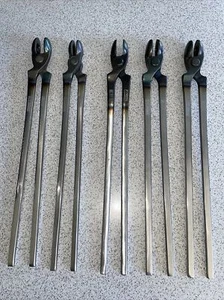 1 X KAHN FORGE FARRIER BLACKSMITH ROUND HEAD TONGS 5/16 3/8 7/16 1/2 5/8 - Picture 1 of 10