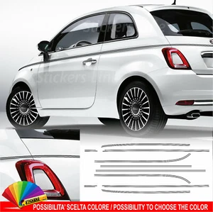 Fasce adesive Fiat 500 strisce bordini striscette sottili carrozzeria fascette - Picture 1 of 1