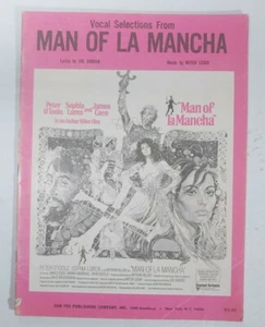 Libro di canzoni vocali Man of La Mancha Peter O'Toole Sophia Loren Il sogno impossibile - Foto 1 di 3