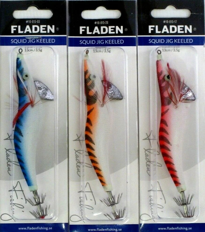3 Fladen Squid Jig Metal Keeled Blue Orange Pink Lumi Glow-in-dark Lures 20g 5” Foto 1 de 4