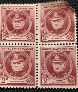 Scott#: 880 - Famous Americans-Composers: John Philip Sousa Block of 3 M Hinged - Picture 1 of 2