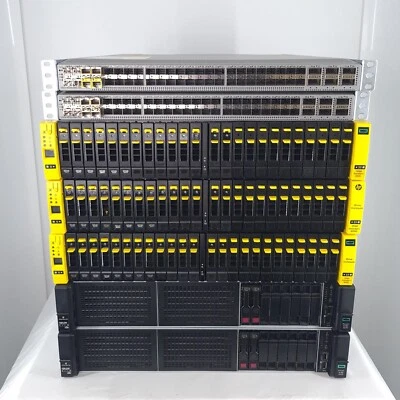 HPE 3PAR 8200 50TB SSD 2x DL380 Gen10 80 Cores 1TB RAM 10Gbit iSCSI Server SAN - Image 1 of 4