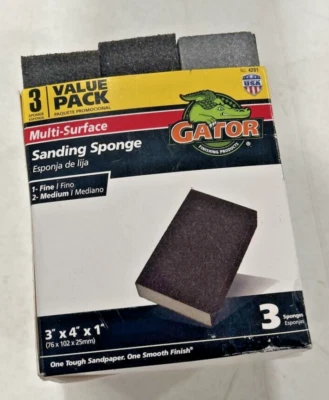 Paquete de 3 esponjas de lijado | Gator Multi Superficie Foto 1 de 3