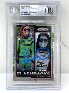 Danica Patrick Signed 2021 Panini Prizm Purple Velocity Card NASCAR Beckett #1 - Picture 1 of 3