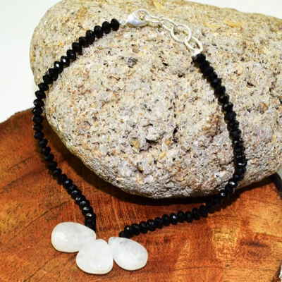 33.00 Cts Natural 8 Inches Long Spinel & Moonstone Beads Bracelet NK 12L767 - Image 1 of 2