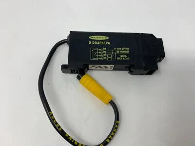 Banner Engineering D12DAB6FVQ 39546 D12 Series Glass Fiber Optic Sensor NPN/PNP - Image 1 of 3