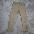Levis 513 Women Jeans Straight Leg Denim Five Pockets Khaki Size W32xl32