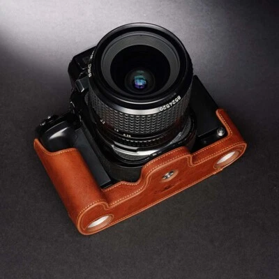 Handmade Genuine Leather Camera Half Case Bag Protective Cover For Pentax 67ii - Image 1 of 4