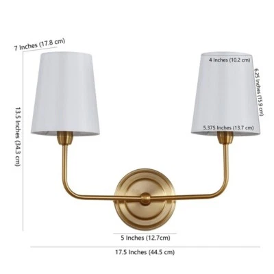 Safavieh EZRA TWO LIGHT WALL SCONCE, Reduced Price 2172721020 SCN4015A - Image 1 of 4