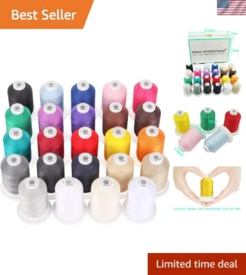 Multi-Purpose 100% Cotton Threads - 18 Spools of 600M for Sewing and Embroidery - Image 1 of 4